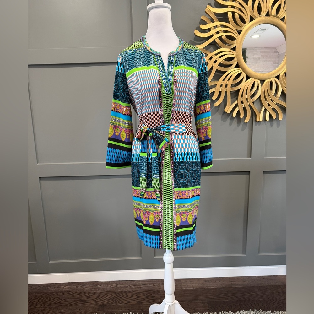 HALE BOB Beaded shirt dress multi-colored size small - Picture 2 of 12